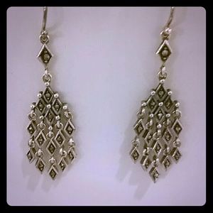 STERLING SILVER CHANDLIER EARRINGS.